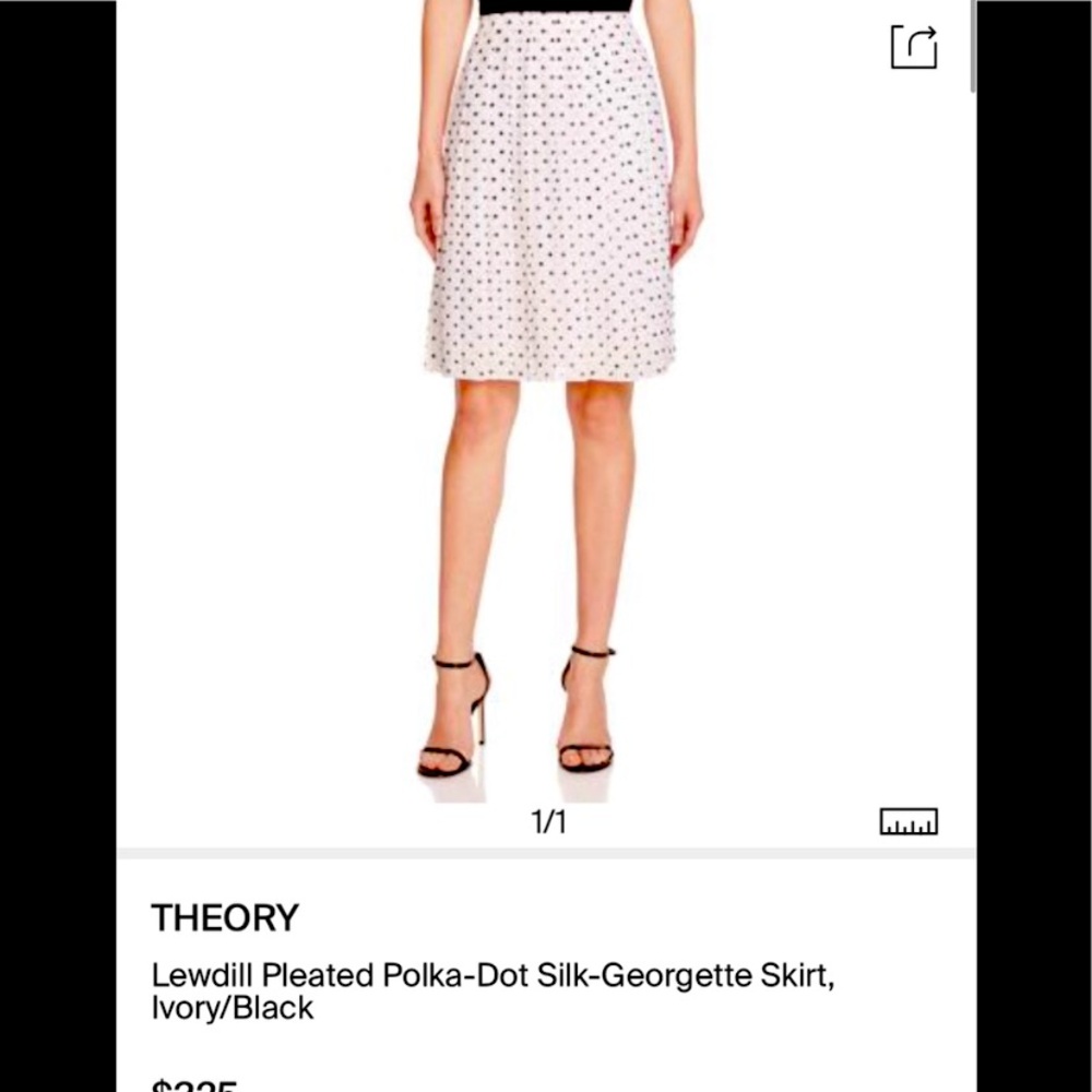 Theory silk skirt